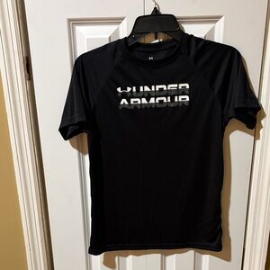 Under Armour Boys Black Short Sleeve Tee